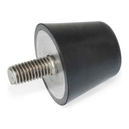 J.W. Winco J.W. Winco Vibration/Shock Absorption Mount, Conical, .81" H, 97 Max Load,  254-25-1/4X20-25.4-55
